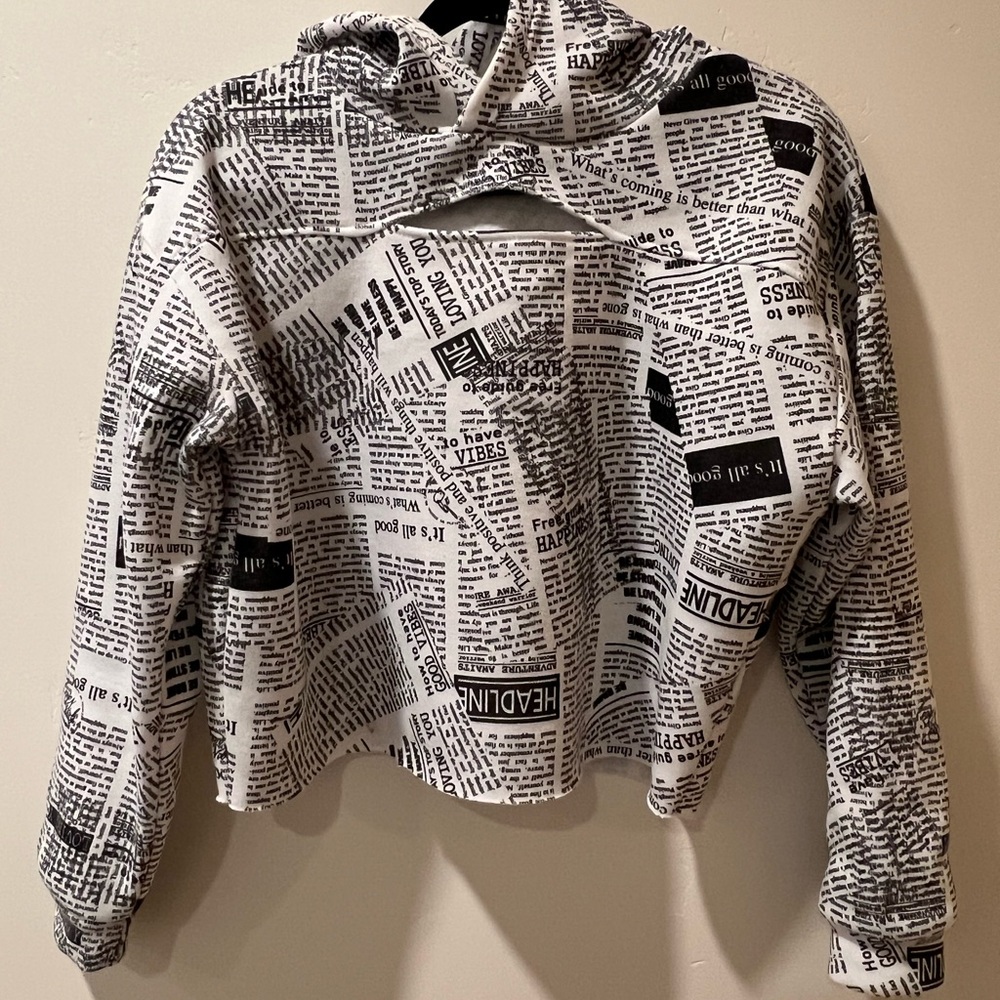 Black and White Print Sweater
